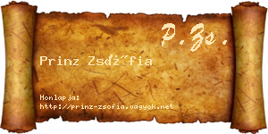 Prinz Zsófia névjegykártya